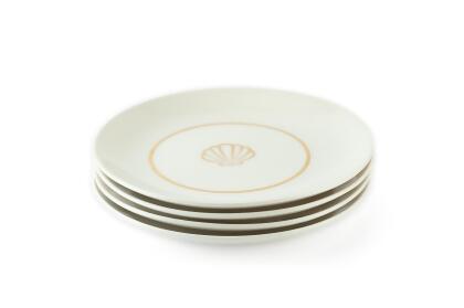 Disney The Little Mermaid Scallop Porcelain 7" Salad / Dessert Plate | Set of 4 alternate image