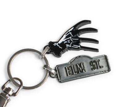 A Nightmare On Elm Street Sign and Freddy Glove Heavy Duty Metal Car Keychain alternate image