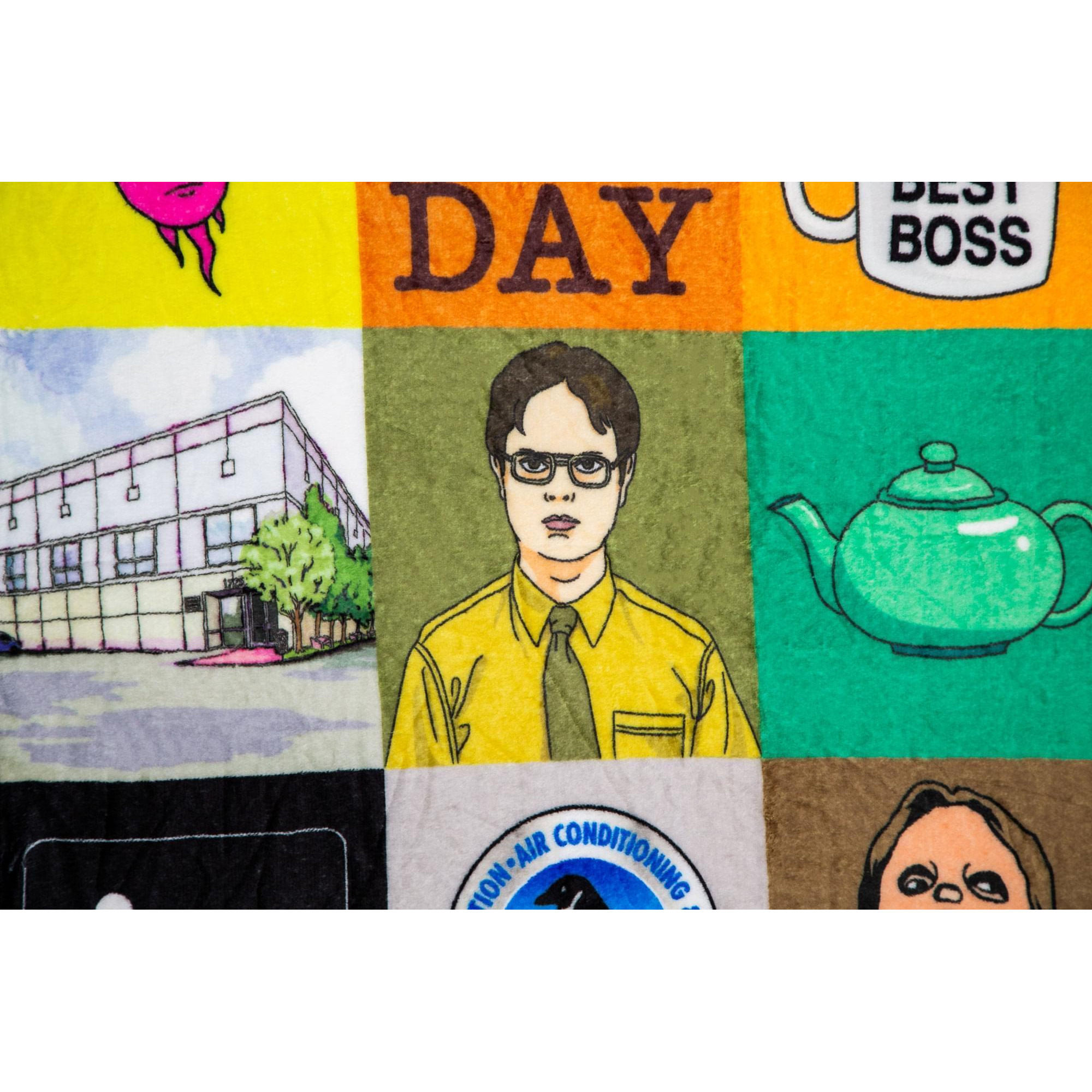 The Office Sticker Bomb Quilt Fleece Throw Blanket | 45 x 60 Inches alternate image