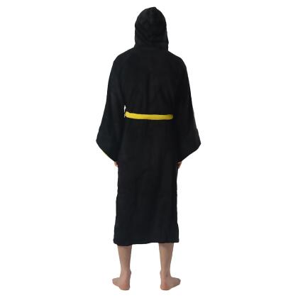 Harry Potter Hufflepuff Hooded Bathrobe for Adults | One Size Fits Most alternate image
