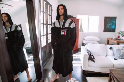 Star Wars Darth Vader Uniform Hooded Bathrobe For Adults | Big And Tall XXL alternate image