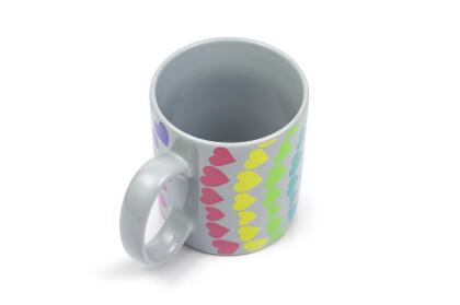 We Are In This Together Rainbow Window Hearts Ceramic Coffee Mug | 16 Ounces alternate image