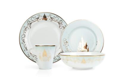 Disney Princess 16-Piece Dinnerware Set | Cinderella, Jasmine, Ariel, Belle alternate image