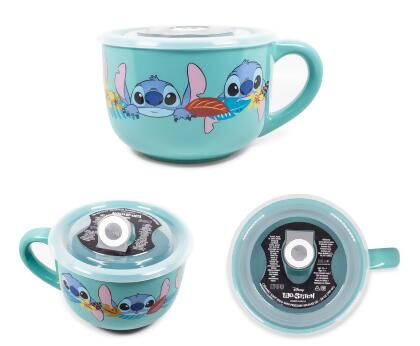 Disney Lilo & Stitch Aloha Ceramic Soup Mug With Vented Lid | Holds 24 Ounces alternate image