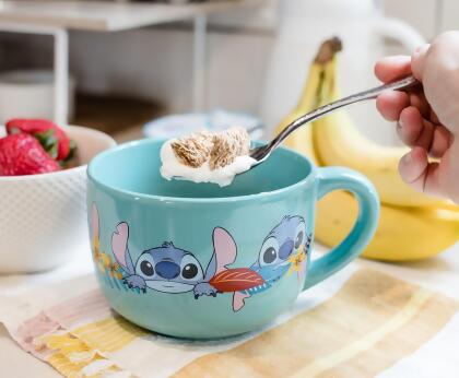 Disney Lilo & Stitch Aloha Ceramic Soup Mug With Vented Lid | Holds 24 Ounces alternate image