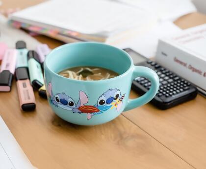 Disney Lilo & Stitch Aloha Ceramic Soup Mug With Vented Lid | Holds 24 Ounces alternate image