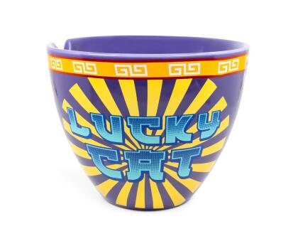 Bowl Bop Purple Lucky Cat Japanese Dinner Set | 16-Ounce Ramen Bowl, Chopsticks alternate image