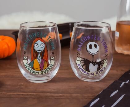 Disney The Nightmare Before Christmas 20-Ounce Stemless Wine Glasses | Set of 2 alternate image