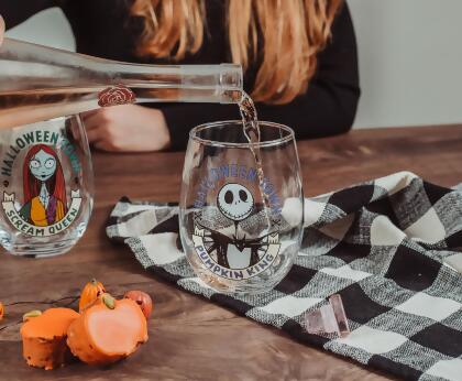 Disney The Nightmare Before Christmas 20-Ounce Stemless Wine Glasses | Set of 2 alternate image