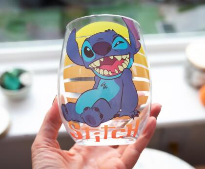 Disney Lilo & Stitch Stemless Wine Glass | Holds 20 Ounces alternate image