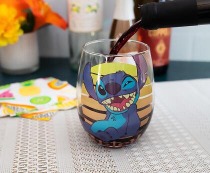 Disney Lilo & Stitch Stemless Wine Glass | Holds 20 Ounces alternate image