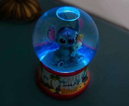 Disney Lilo & Stitch Vintage Photos Mini Light-Up Snow Globe | 3 Inches Tall