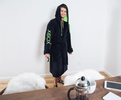Xbox Gamer Unisex Hooded Fleece Robe for Adults | One Size Fits Most alternate image