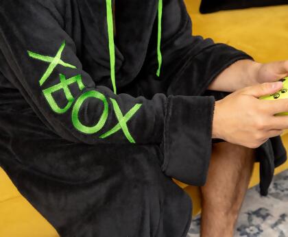 Xbox Gamer Unisex Hooded Fleece Robe for Adults | One Size Fits Most alternate image
