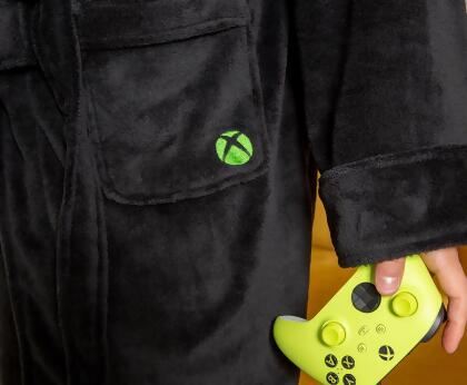 Xbox Gamer Unisex Hooded Fleece Robe for Adults | One Size Fits Most alternate image