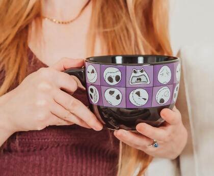 Disney Nightmare Before Christmas Jack Expressions Ceramic Soup Mug | 24 Ounces alternate image