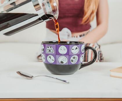 Disney Nightmare Before Christmas Jack Expressions Ceramic Soup Mug | 24 Ounces alternate image