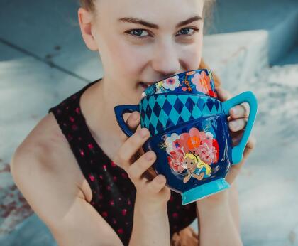 Disney Alice in Wonderland Stacked Teacups Sculpted Ceramic Mug | Holds 20 Ounce alternate image