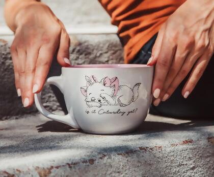 Disney The Aristocats Marie "Is It Caturday?" Ceramic Soup Mug | Holds 24 Ounces alternate image