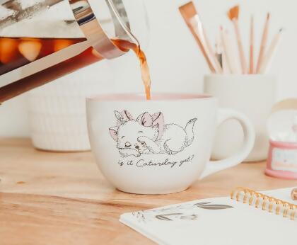 Disney The Aristocats Marie "Is It Caturday?" Ceramic Soup Mug | Holds 24 Ounces alternate image