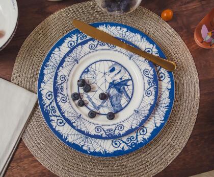 Disney The Nightmare Before Christmas Jack and Sally 8-Piece Dinnerware Set alternate image