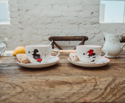 Disney Mickey and Minnie Bone China Teacup and Saucer | Set of 2 alternate image