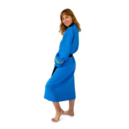 Star Trek: The Original Series Waffle-Weave Cotton Adult Bathrobe | Blue Medical alternate image