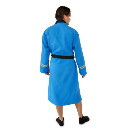 Star Trek: The Original Series Waffle-Weave Cotton Adult Bathrobe | Blue Medical alternate image