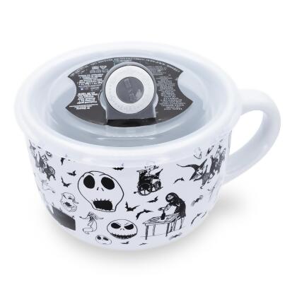Disney The Nightmare Before Christmas Scary Citizens Ceramic Soup Mug With Lid alternate image