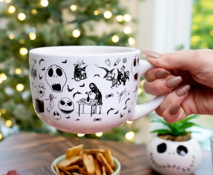 Disney The Nightmare Before Christmas Scary Citizens Ceramic Soup Mug With Lid alternate image
