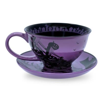 Disney The Nightmare Before Christmas Spiral Hill Ceramic Teacup and Saucer Set alternate image