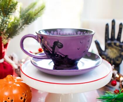 Disney The Nightmare Before Christmas Spiral Hill Ceramic Teacup and Saucer Set alternate image