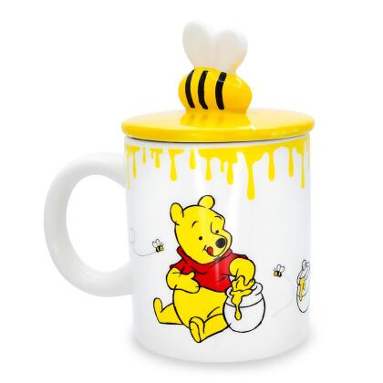 Disney Winnie The Pooh Hunny Pot Ceramic Mug With Lid | Holds 18 Ounces alternate image