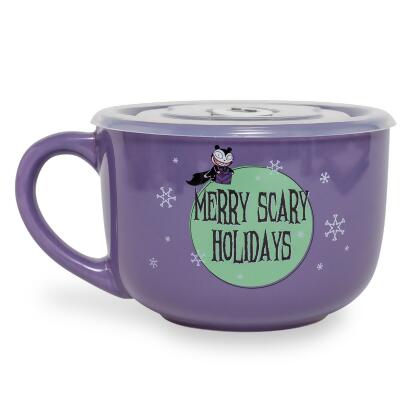 Disney The Nightmare Before Christmas "Merry Scary" Ceramic Soup Mug With Lid alternate image