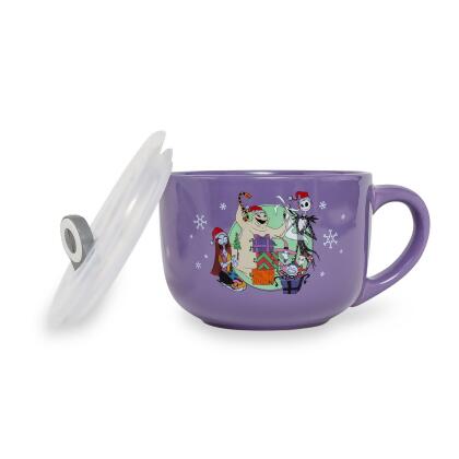 Disney The Nightmare Before Christmas "Merry Scary" Ceramic Soup Mug With Lid alternate image