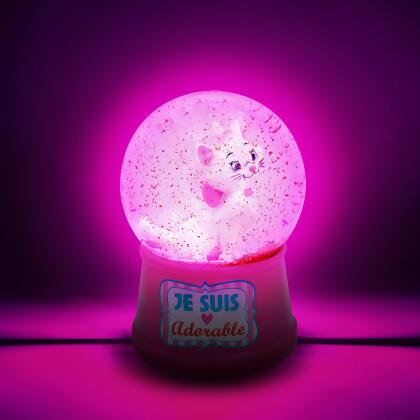 Disney Aristocats Marie "Je Suis Adorable" Light-Up Snow Globe | 6 Inches Tall alternate image