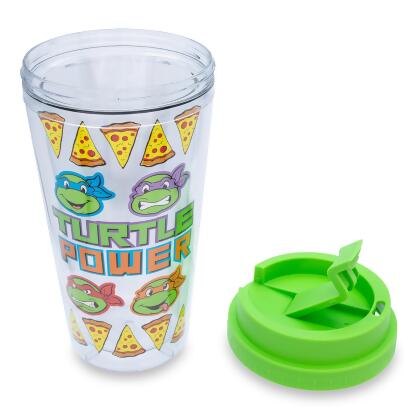 Teenage Mutant Ninja Turtles Pizza Slices Plastic Travel Tumbler | 16 Ounces alternate image