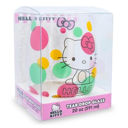 Sanrio Hello Kitty Loves Ice Cream Teardrop Stemless Wine Glass | Holds 20 Ounce alternate image