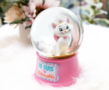 Disney Aristocats Marie "Je Suis Adorable" Light-Up Snow Globe | 6 Inches Tall alternate image
