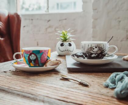 Disney The Nightmare Before Christmas Jack & Sally Teacup and Saucer | Set of 2 alternate image