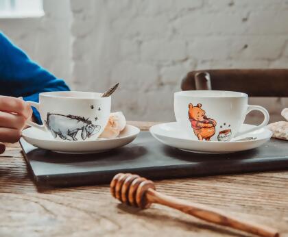 Disney Winnie the Pooh Bone China 4-Piece Teacup and Saucer Set alternate image