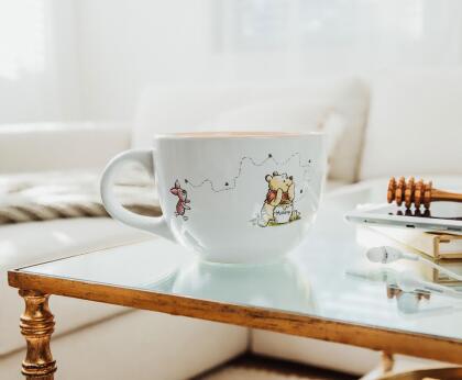 Disney Winnie The Pooh But First Hunny Ceramic Soup Mug | Holds 24 Ounces alternate image