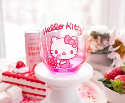 Sanrio Hello Kitty Strawberry Sip Stemless Wine Glass | Holds 20 Ounces alternate image