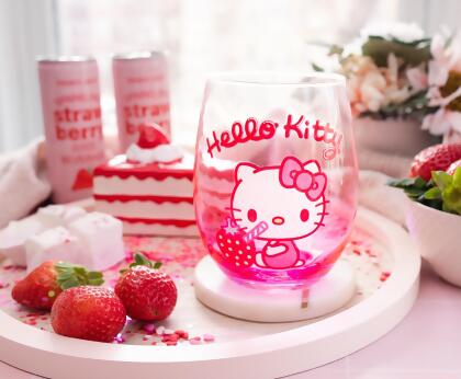 Sanrio Hello Kitty Strawberry Sip Stemless Wine Glass | Holds 20 Ounces alternate image
