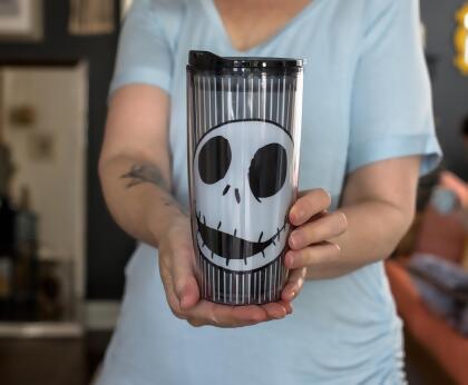 Disney Nightmare Before Christmas Jack Skull Plastic Travel Tumbler | 20 Ounces alternate image