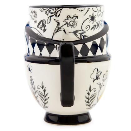 Disney Alice in Wonderland Monochrome Stacked Teacups Sculpted Ceramic Mug alternate image