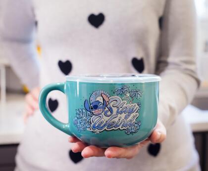 Disney Lilo & Stitch "Stay Weird" Soup Mug With Vented Lid | Holds 24 Ounces alternate image