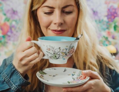 Disney Alice In Wonderland Ceramic Teacup and Saucer Set alternate image