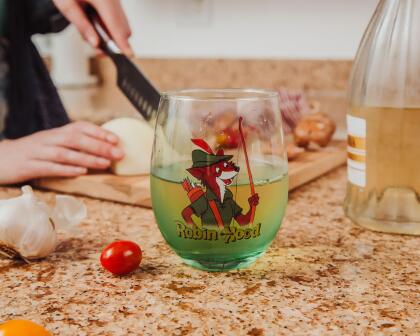Disney Robin Hood Stemless Wine Glass | Holds 20 Ounces alternate image