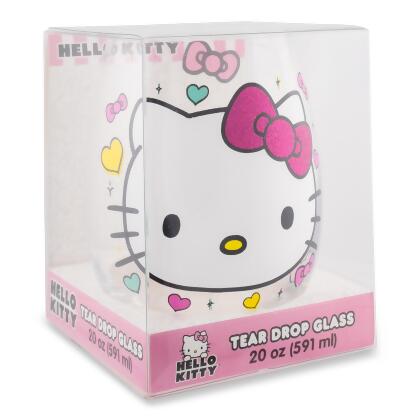 Sanrio Hello Kitty "You Had Me At Hello" Glitter Stemless Wine Glass | 20 Ounces alternate image